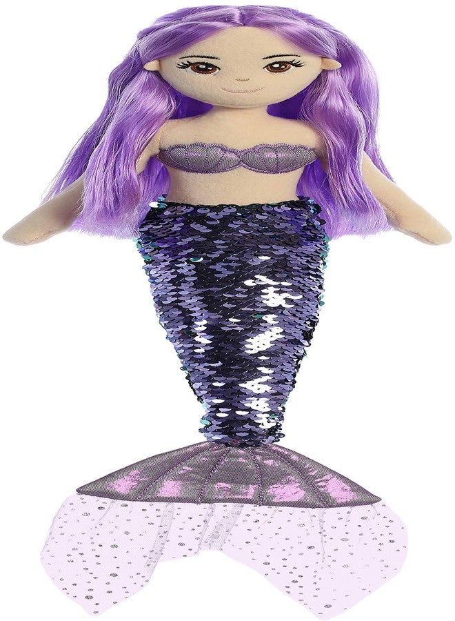 Aurora® Enchanting Sea Sparkles™ Sequin Sparkles™ Jenna Stuffed Doll - Imaginative Play with Magical Companions - Perfect for Kid's Birthdays and Celebrations - Green 18 Inches - Image 2